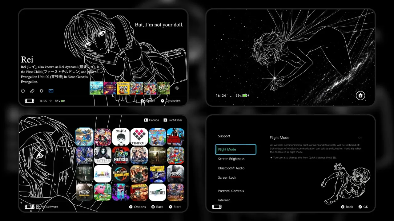 Rei Ayanami | Switch Theme Packs | Themezer