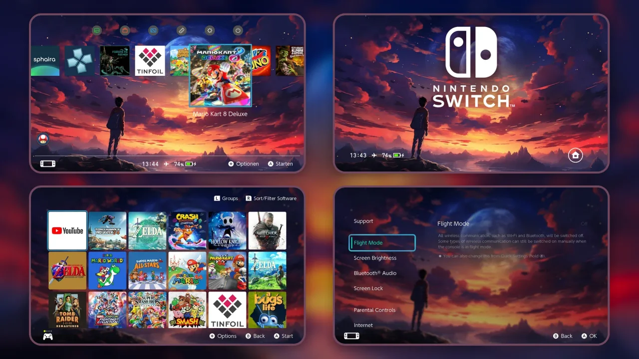 Sunset Chill | Switch Theme Packs | Themezer