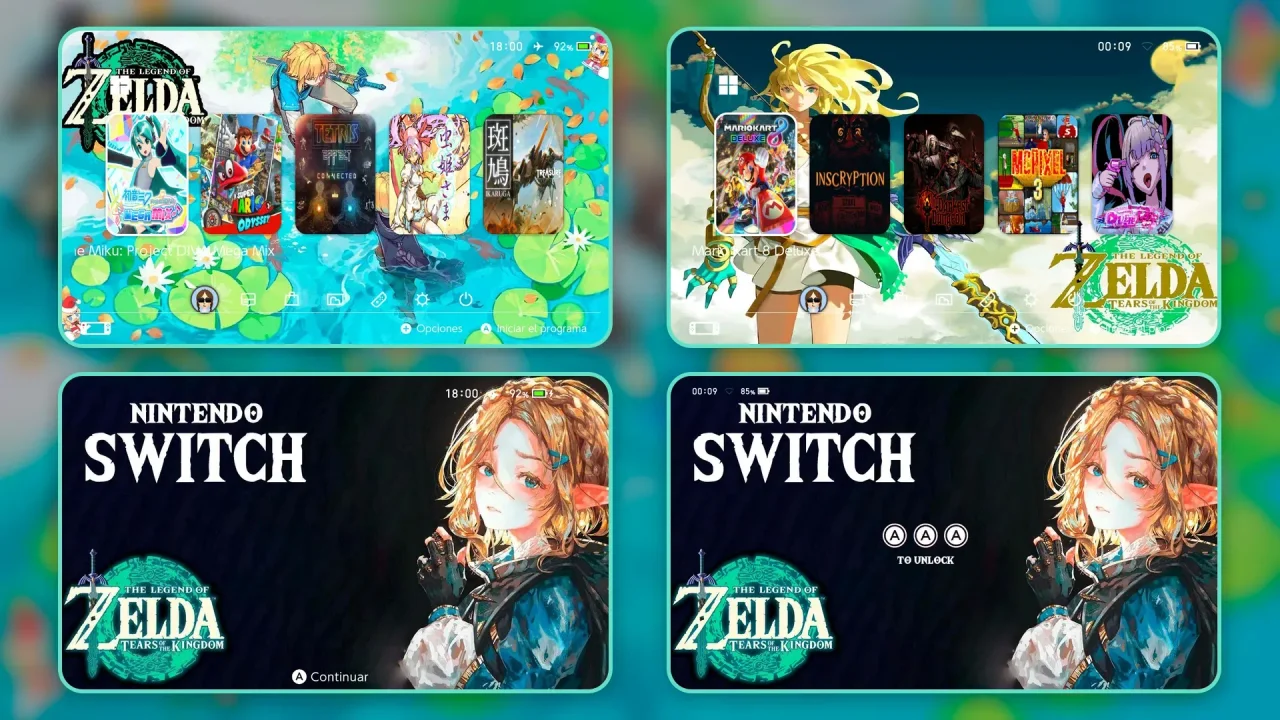 Vertical Zelda Tears Of the Kingdom updated | Switch Theme Packs | Themezer