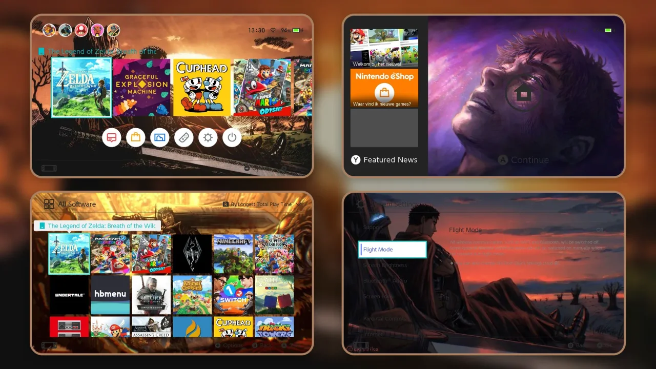 berserk | Switch Theme Packs | Themezer