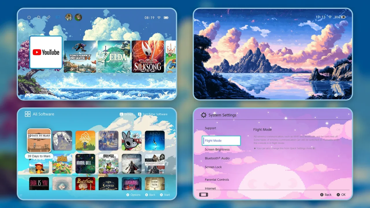 Pixel Sky | Switch Theme Packs | Themezer