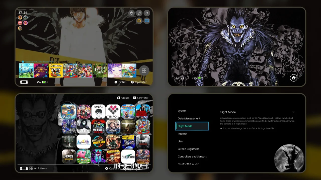 Dark Death Note | Switch Theme Packs | Themezer