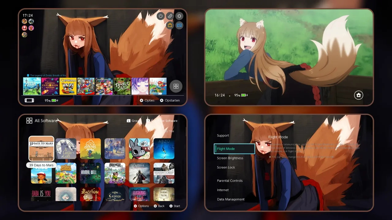 Spice and wolf | Switch Theme Packs | Themezer
