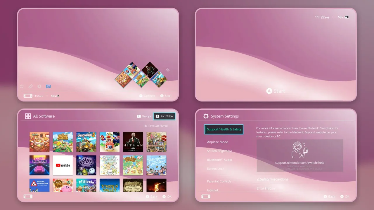 PSP pink | Switch Theme Packs | Themezer
