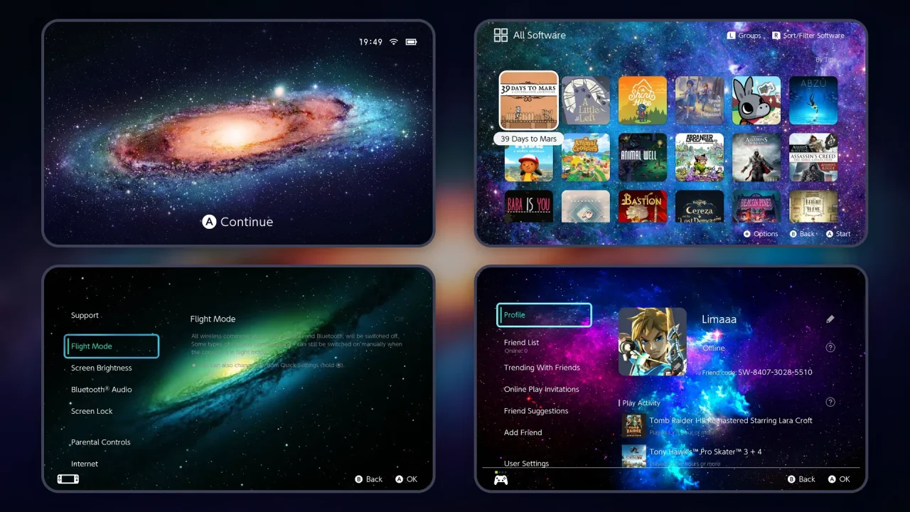 Galaxy | Switch Theme Packs | Themezer