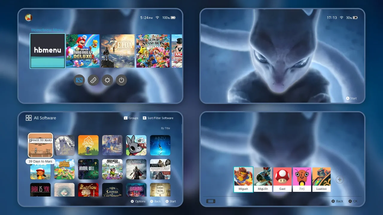 Mewtwo | Switch Theme Packs | Themezer