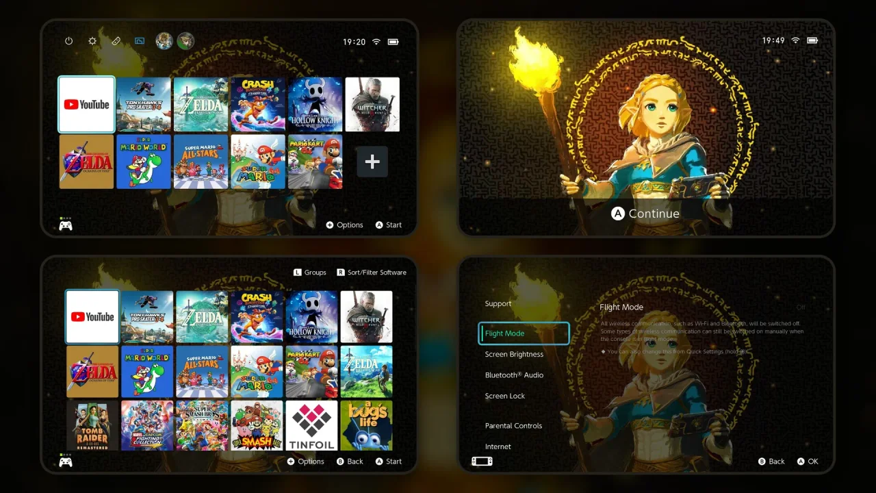 PRINCESS ZELDA TOTK PACK | Switch Theme Packs | Themezer