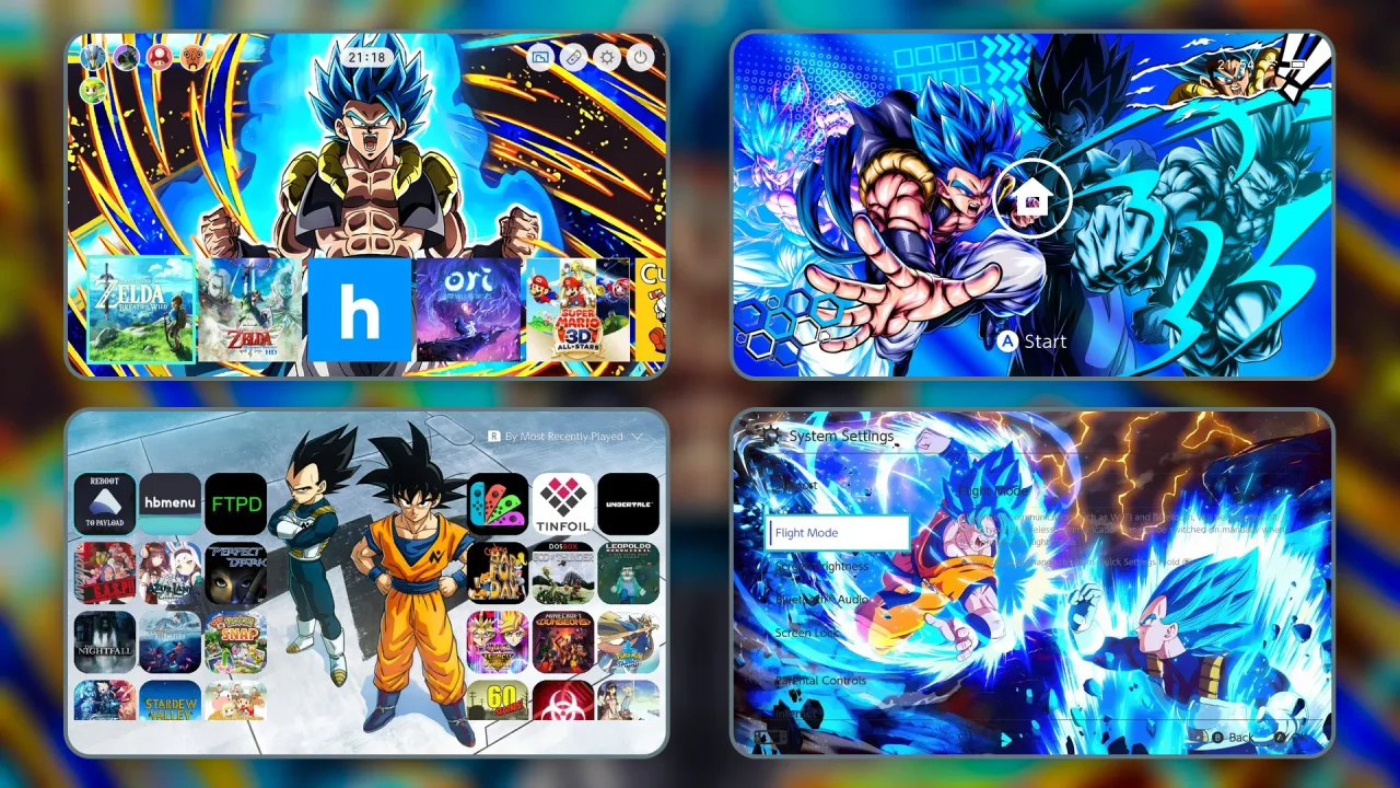 Dragon Ball but mostly gogeta | Switch Theme Packs | Themezer