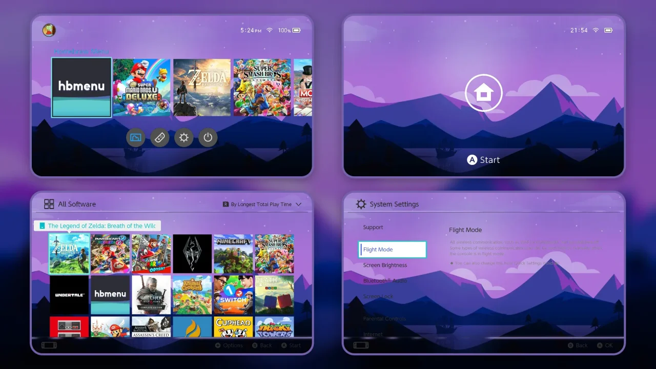 Purple Sea | Switch Theme Packs | Themezer