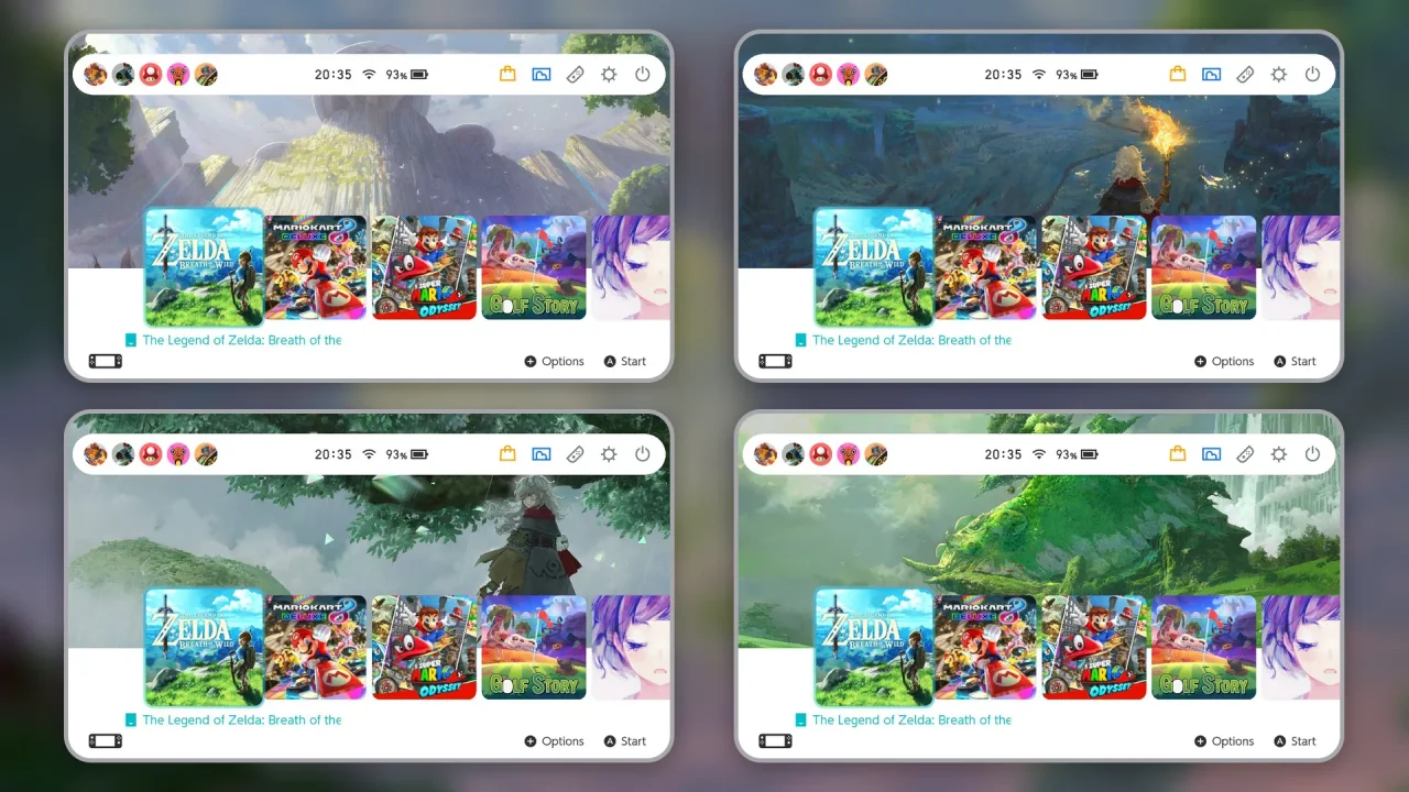Flow Layout Nostos Pack | Switch Theme Packs | Themezer