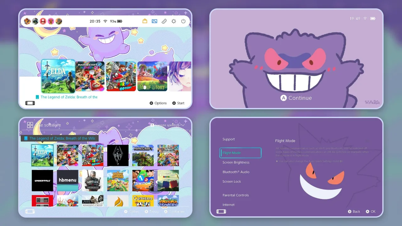 Cute Gengar Pack | Switch Theme Packs | Themezer