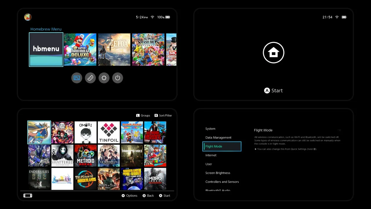 1UPTechy Clean - Black Theme | Switch Theme Packs | Themezer
