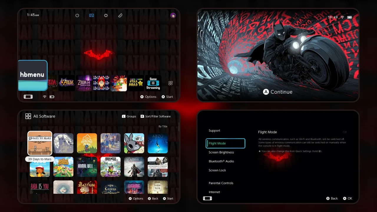 Batman Dark | Switch Theme Packs | Themezer