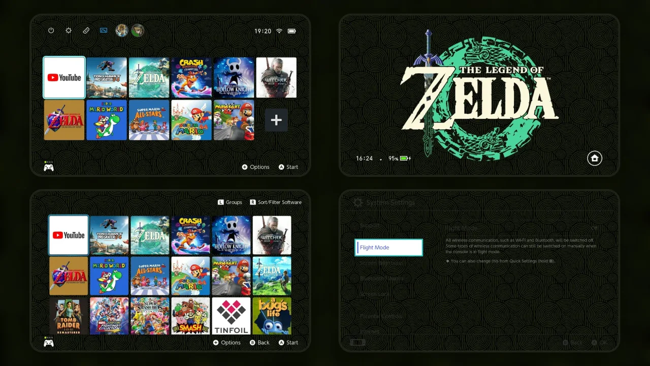 zelda patern | Switch Theme Packs | Themezer