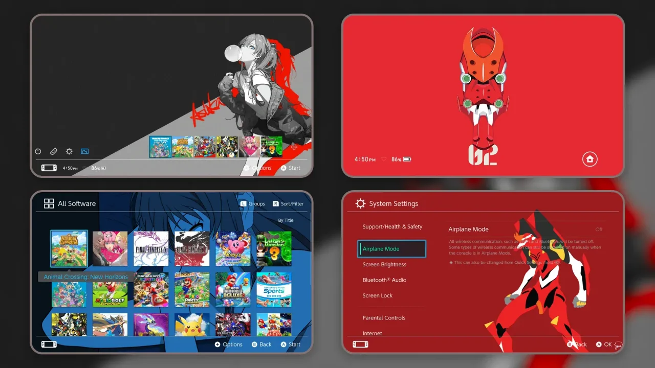 AsukaEva02Kidoshu | Switch Theme Packs | Themezer