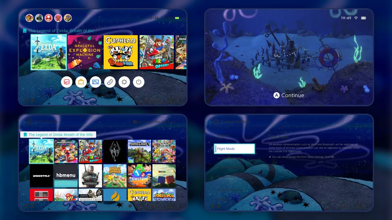 SpongeNight | Switch Theme Packs | Themezer