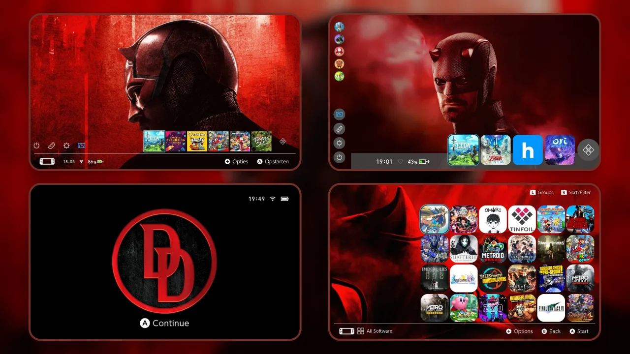 DEREDEVIL - THEME PACK | Switch Theme Packs | Themezer
