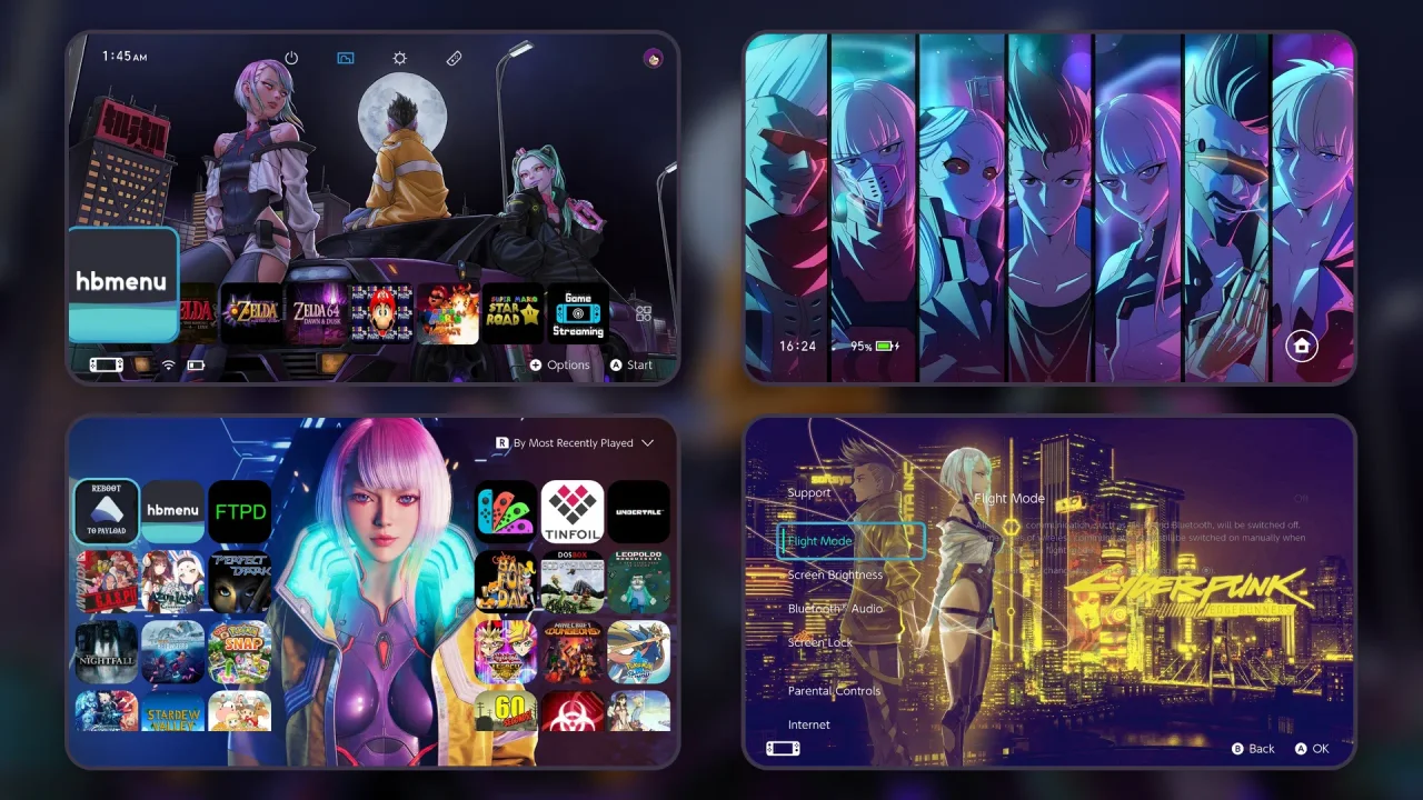Cyberpunk Edgerunners | Switch Theme Packs | Themezer