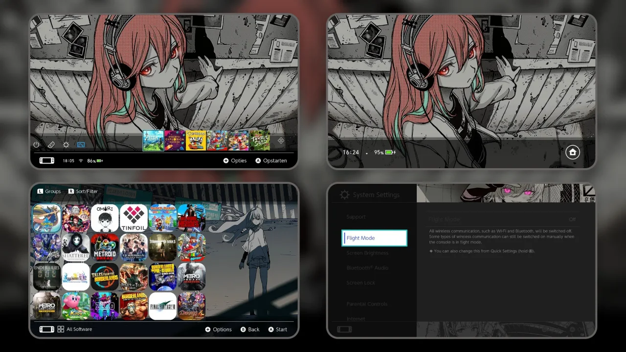 Omao Theme (Dark) | Switch Theme Packs | Themezer