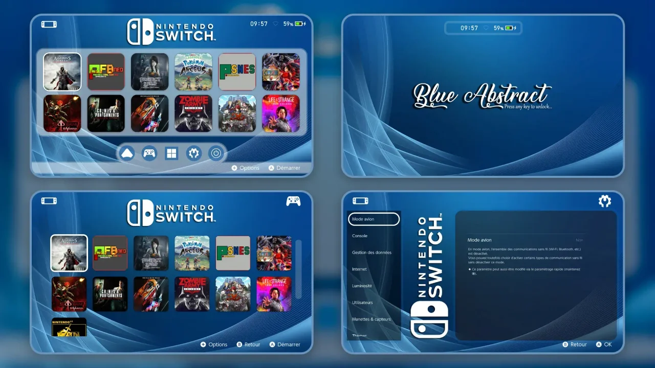 Blue Abstract | Switch Theme Packs | Themezer
