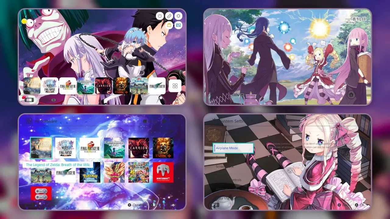 Re Zero Custom Theme | Switch Theme Packs | Themezer
