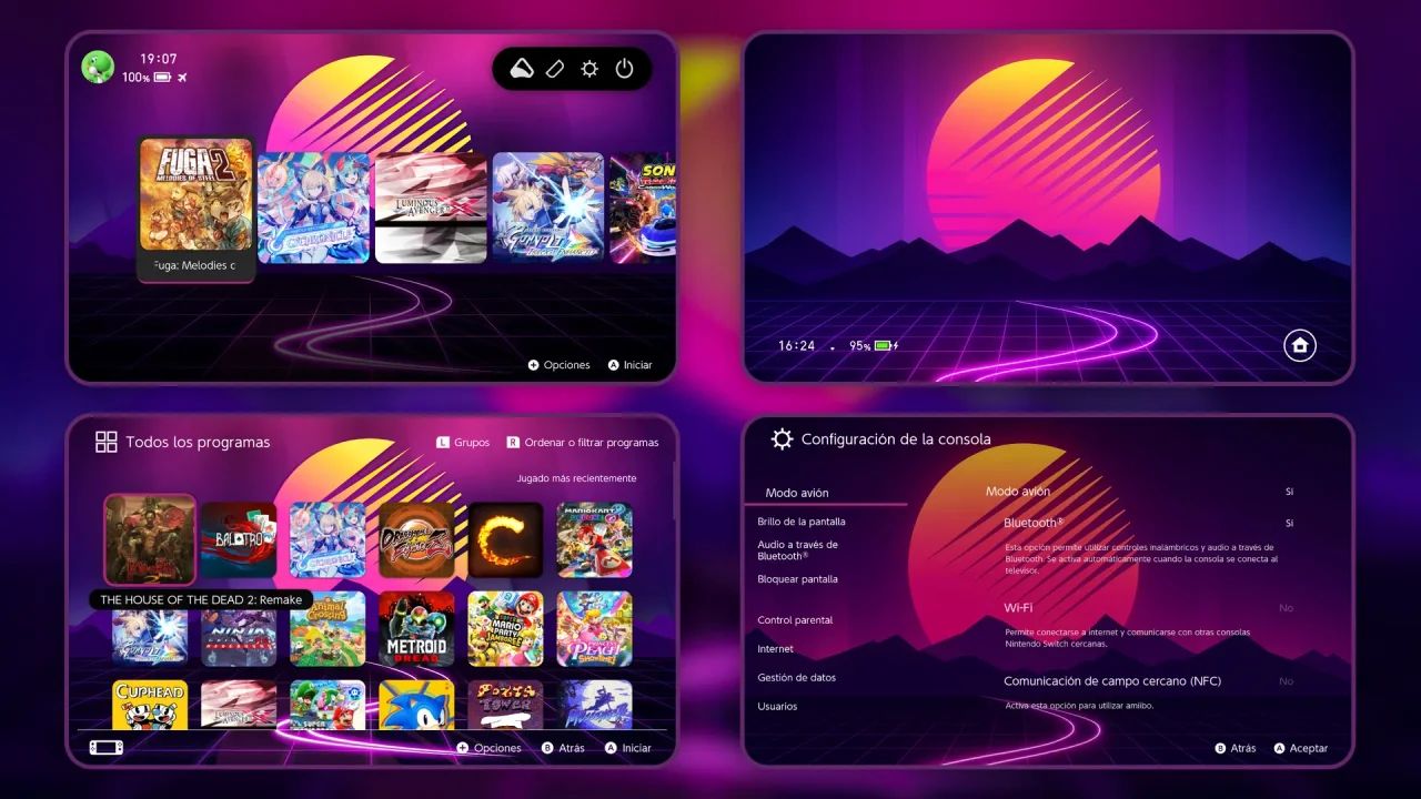 Retrowave | Switch Theme Packs | Themezer
