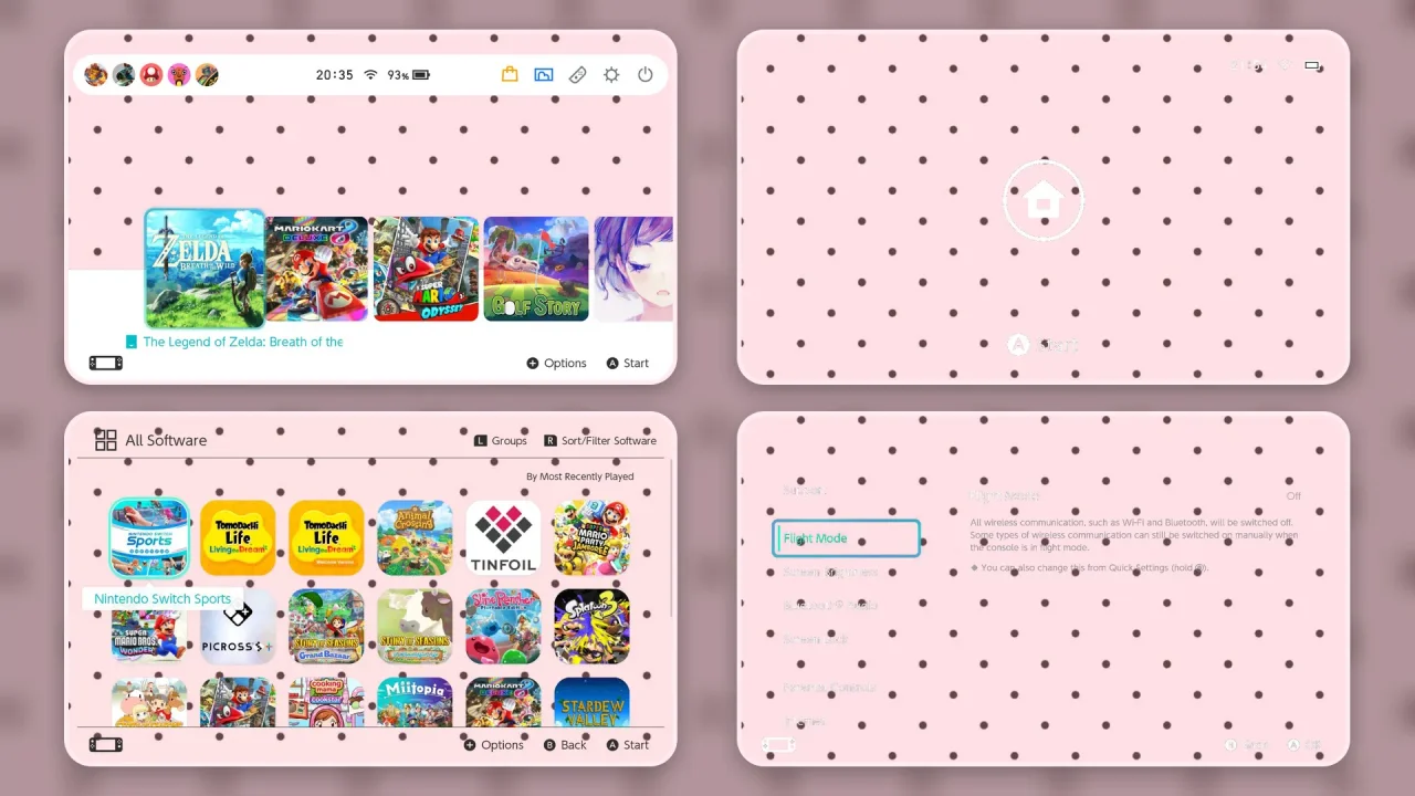pink polka dot | Switch Theme Packs | Themezer