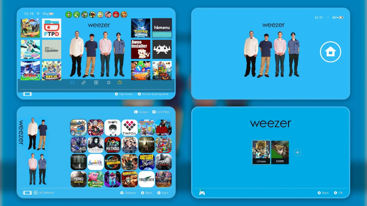 weezer pack | Switch Theme Packs | Themezer