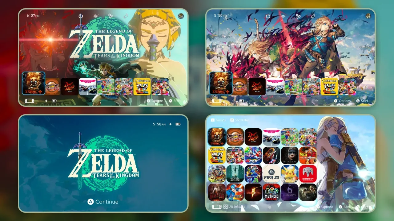 Zelda TOTK | Switch Theme Packs | Themezer