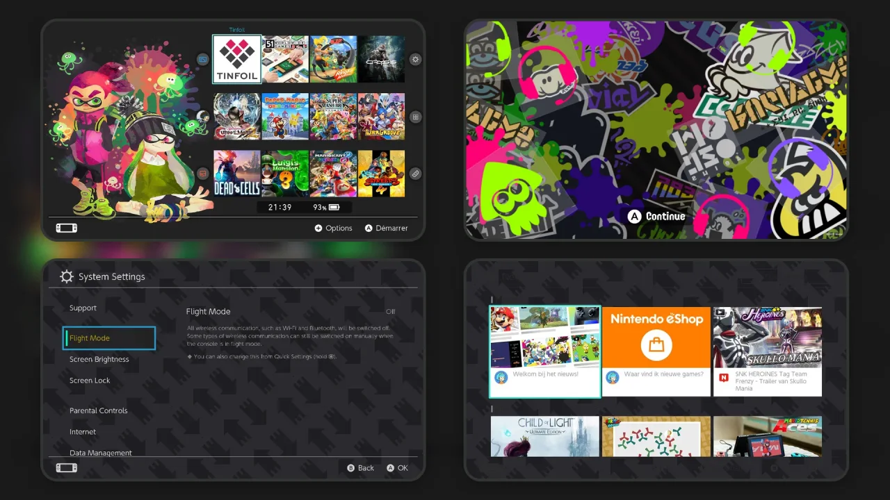 Splatoon Simple Theme | Switch Theme Packs | Themezer