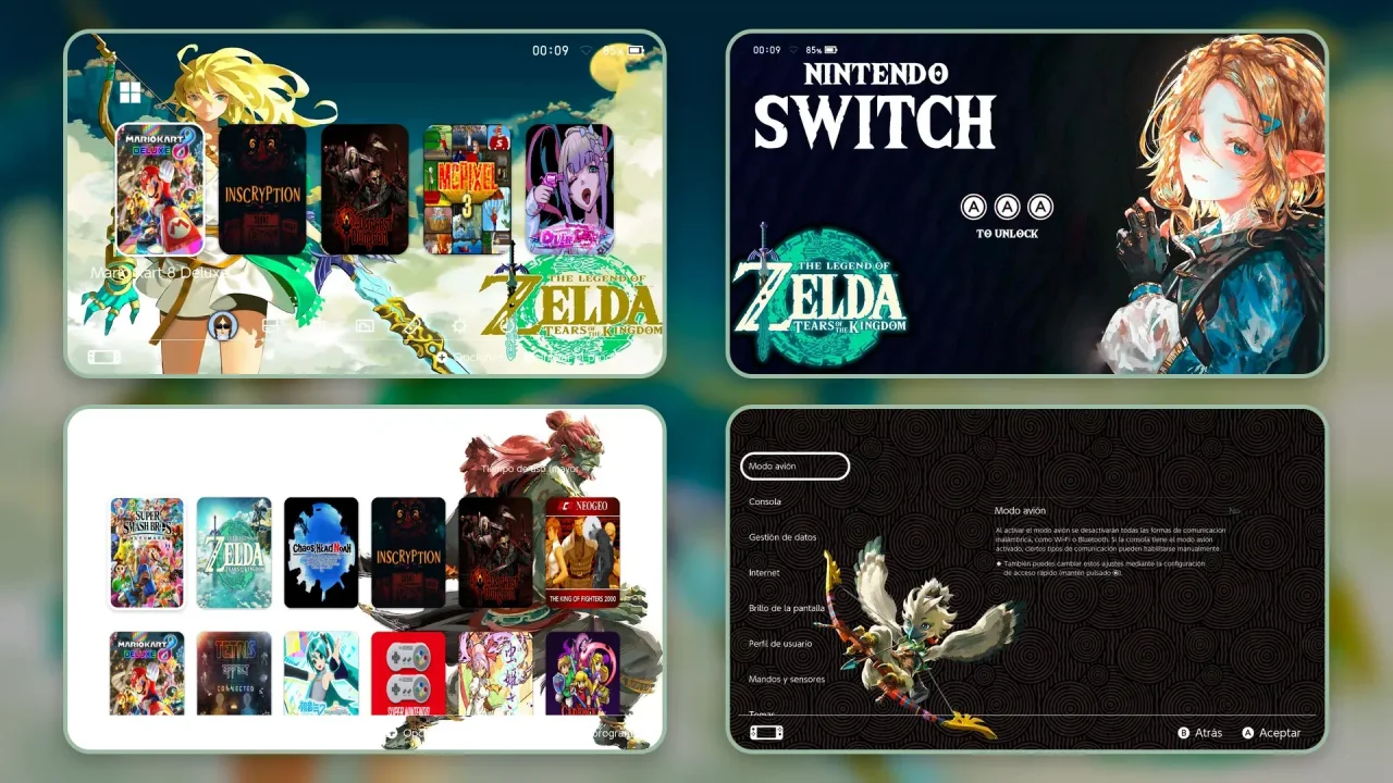 Vertical Zelda Tears Of the Kingdom | Switch Theme Packs | Themezer