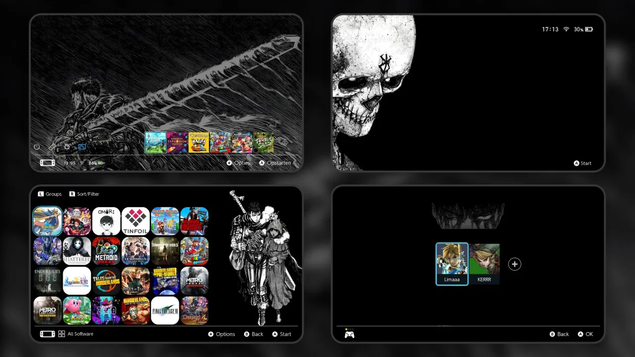 Berserk by TioDuffy | Switch Theme Packs | Themezer