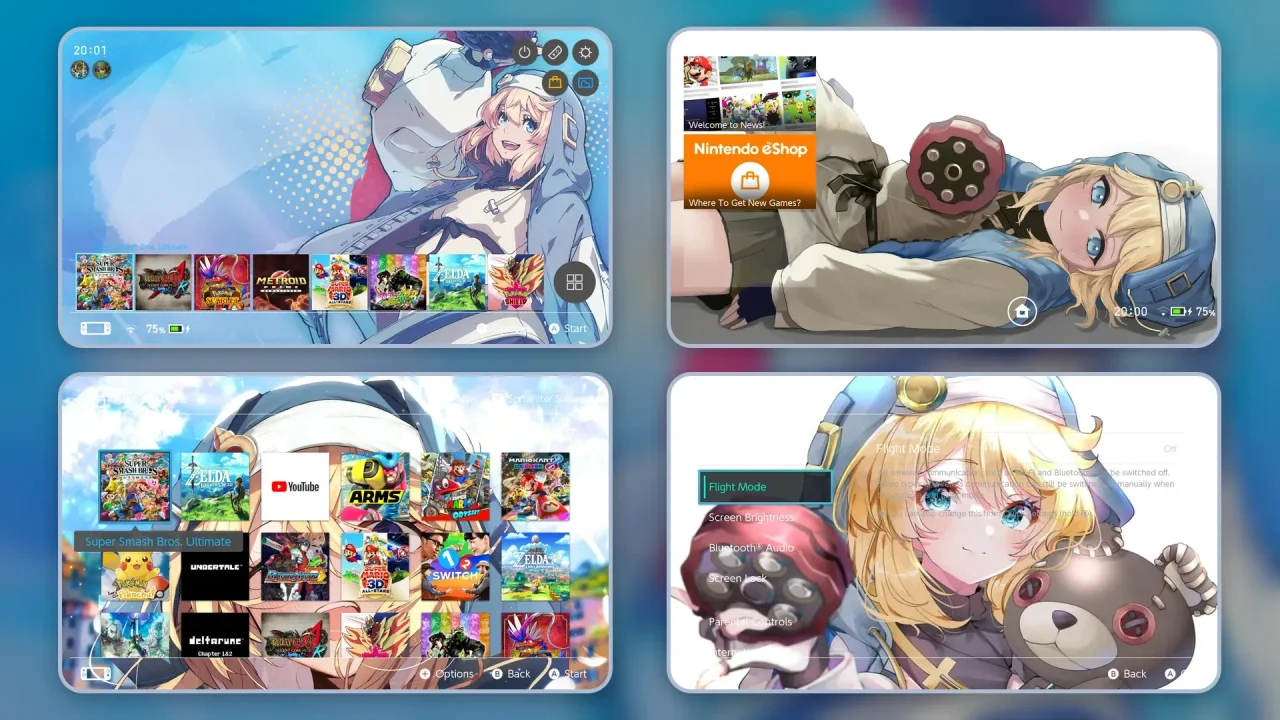 Bridget Guilty Gear Pack | Switch Theme Packs | Themezer