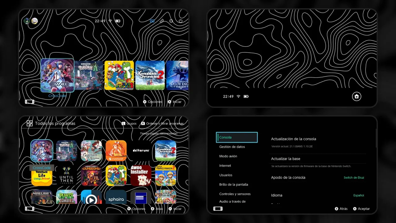 Black Lines By Perezien | Switch Theme Packs | Themezer