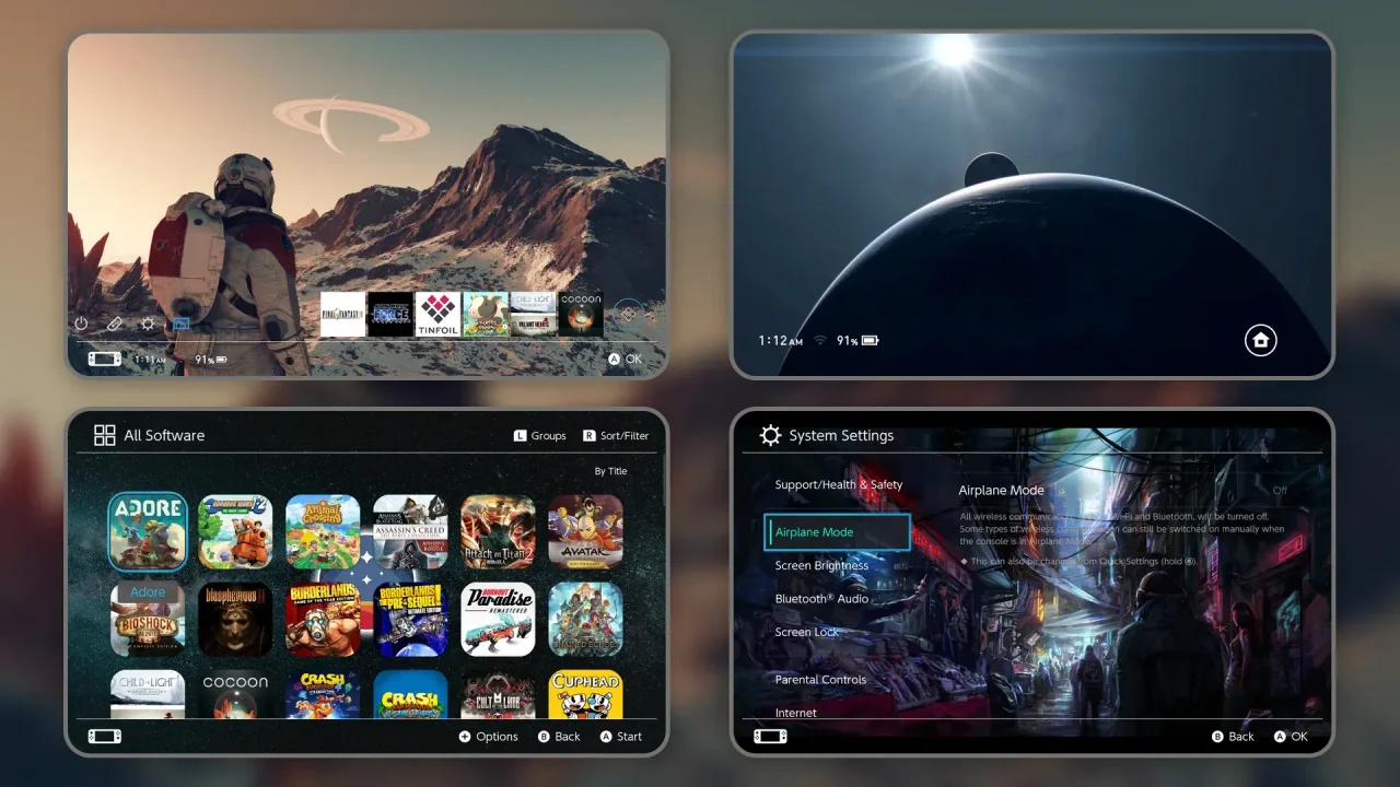Starfield Simple | Switch Theme Packs | Themezer