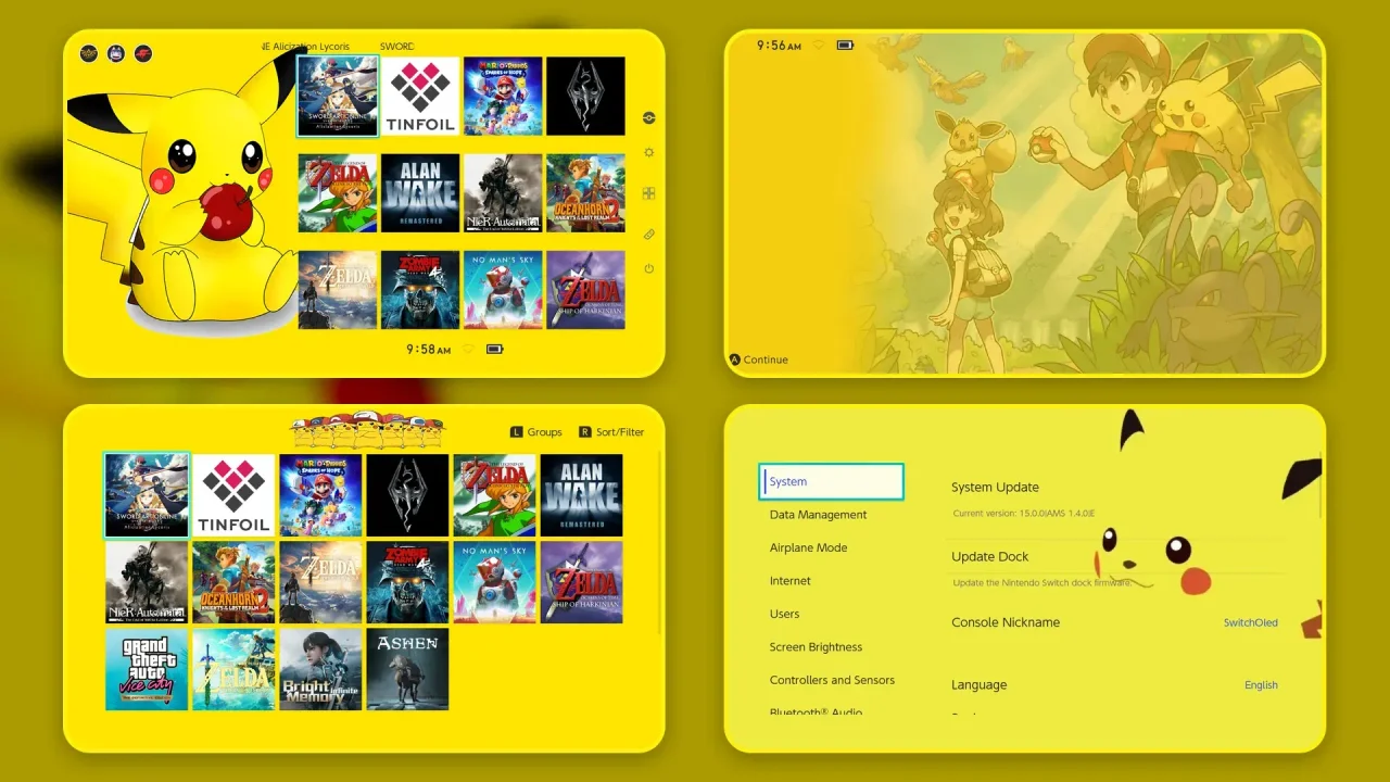 Pokemon Pikachu Theme | Switch Theme Packs | Themezer