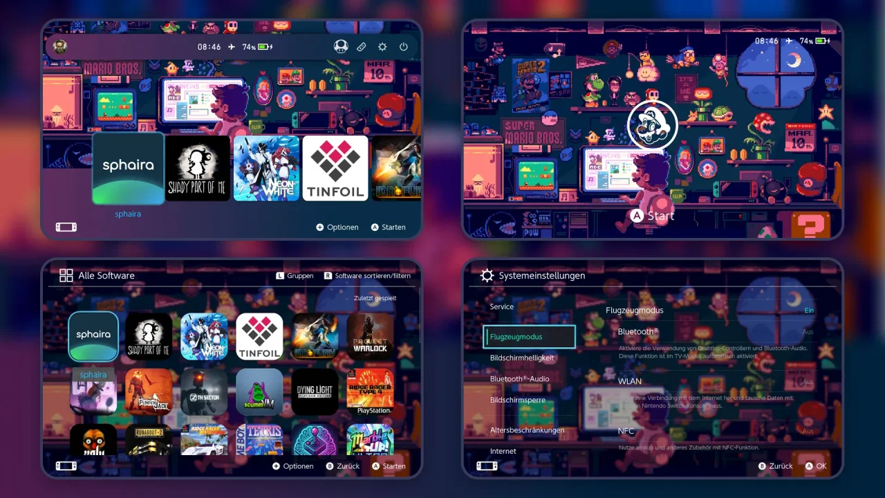 Mario Pixelart | Switch Theme Packs | Themezer