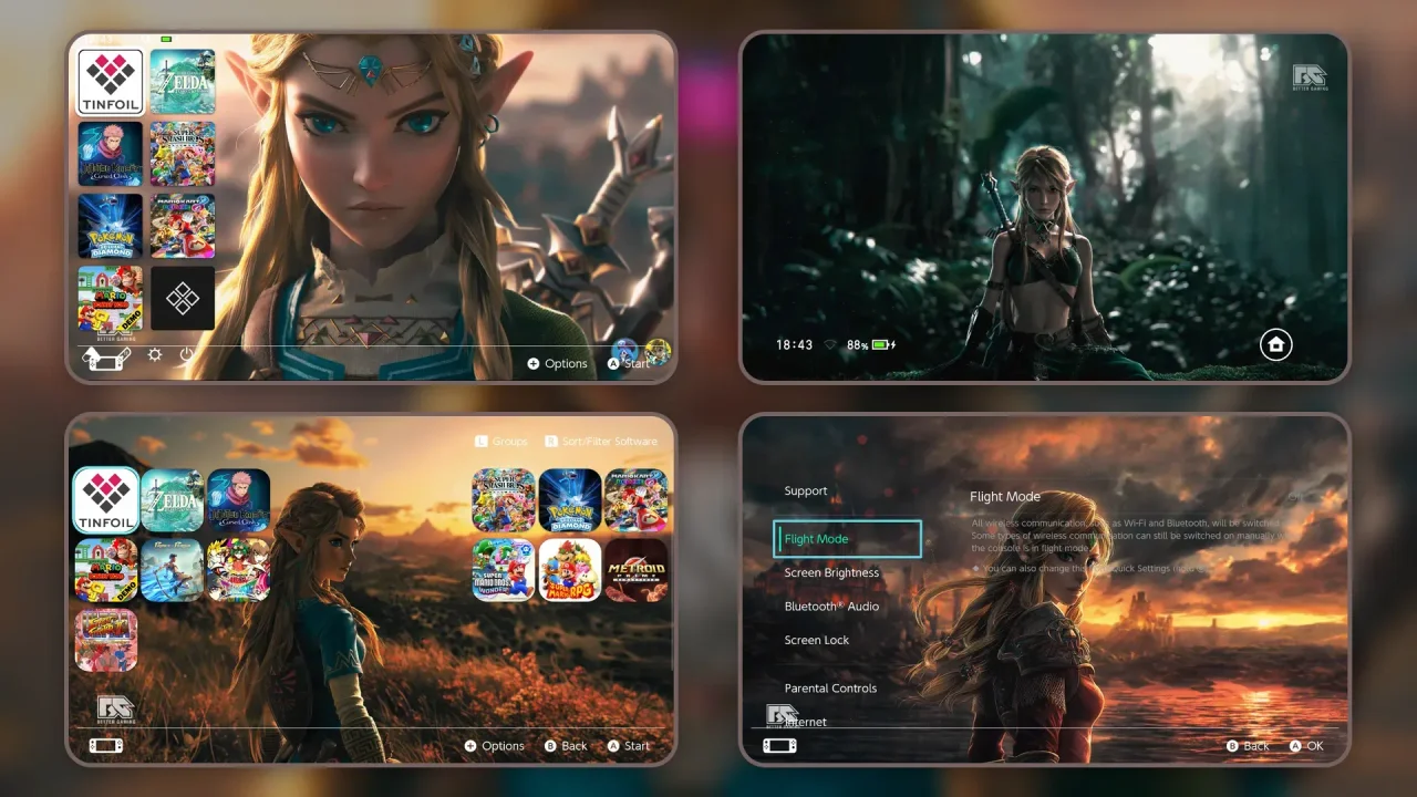 [WATERMARKED] Epic Zelda - AI Generated | Switch Theme Packs | Themezer