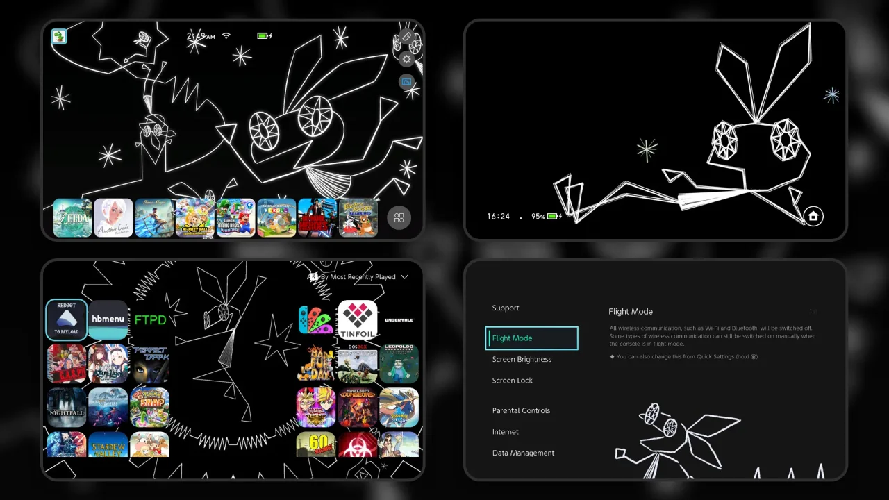 Vib-Ribbon Pack | Switch Theme Packs | Themezer