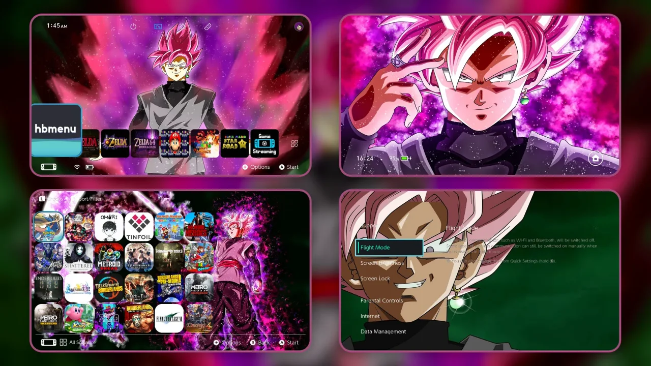 Black Goku | Switch Theme Packs | Themezer
