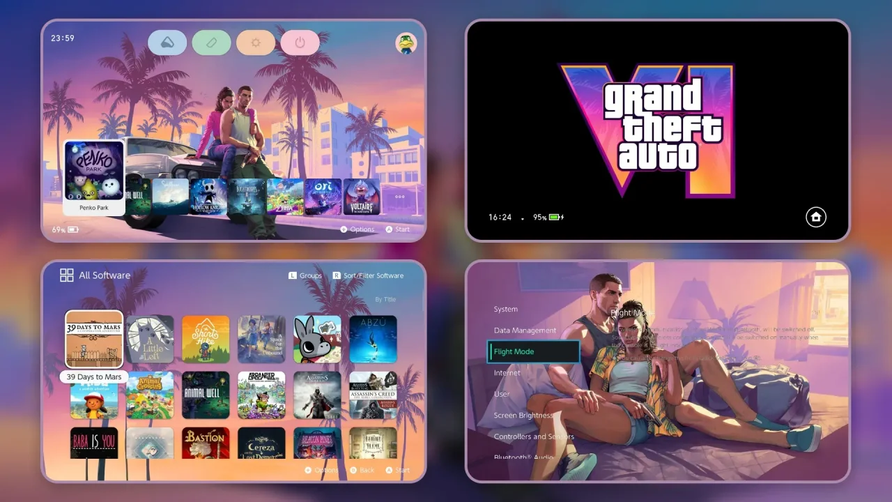 GTA VI THEME PACK | Switch Theme Packs | Themezer