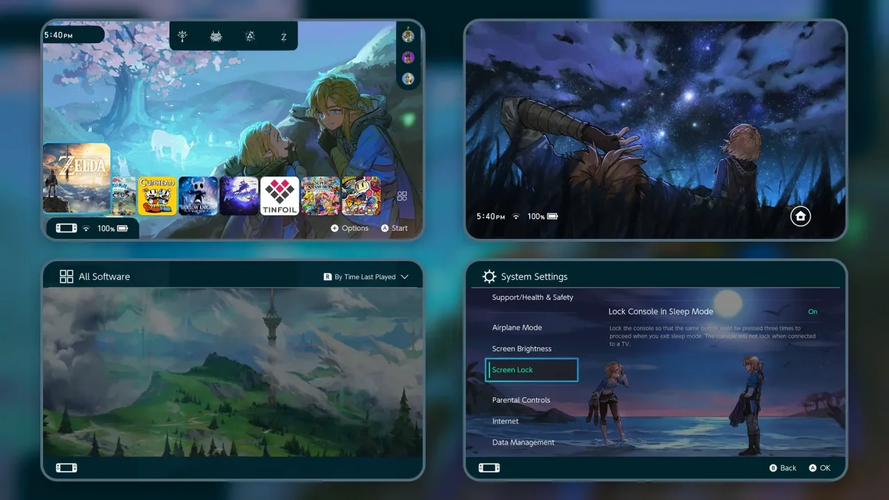 Zelda and Link | Switch Theme Packs | Themezer
