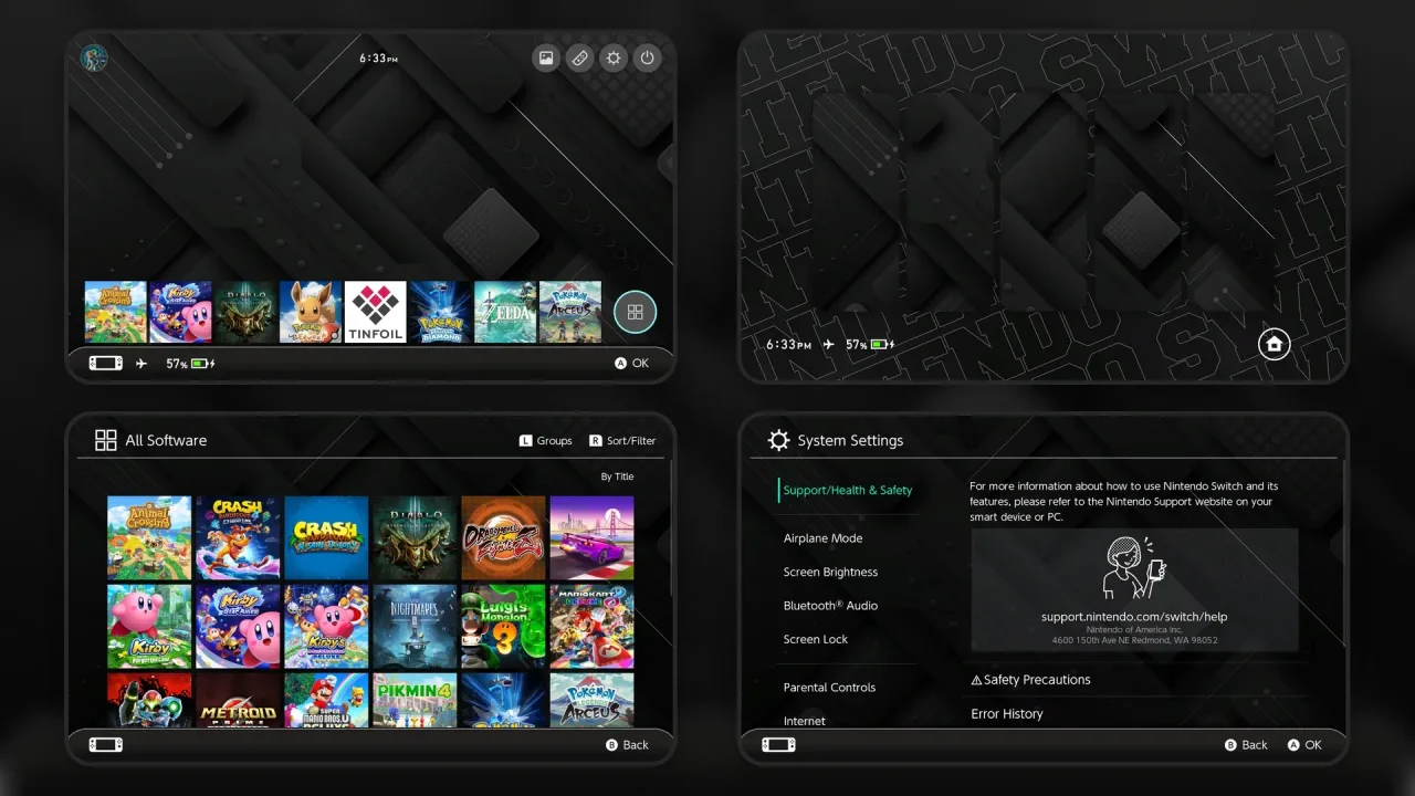 Dark Simple Theme | Switch Theme Packs | Themezer