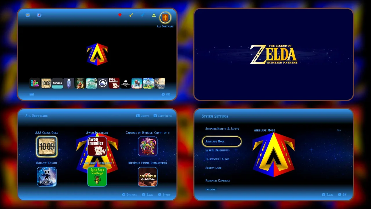 Seamless V3 - Zelda 7 Sages - Z Cubed | Switch Theme Packs | Themezer