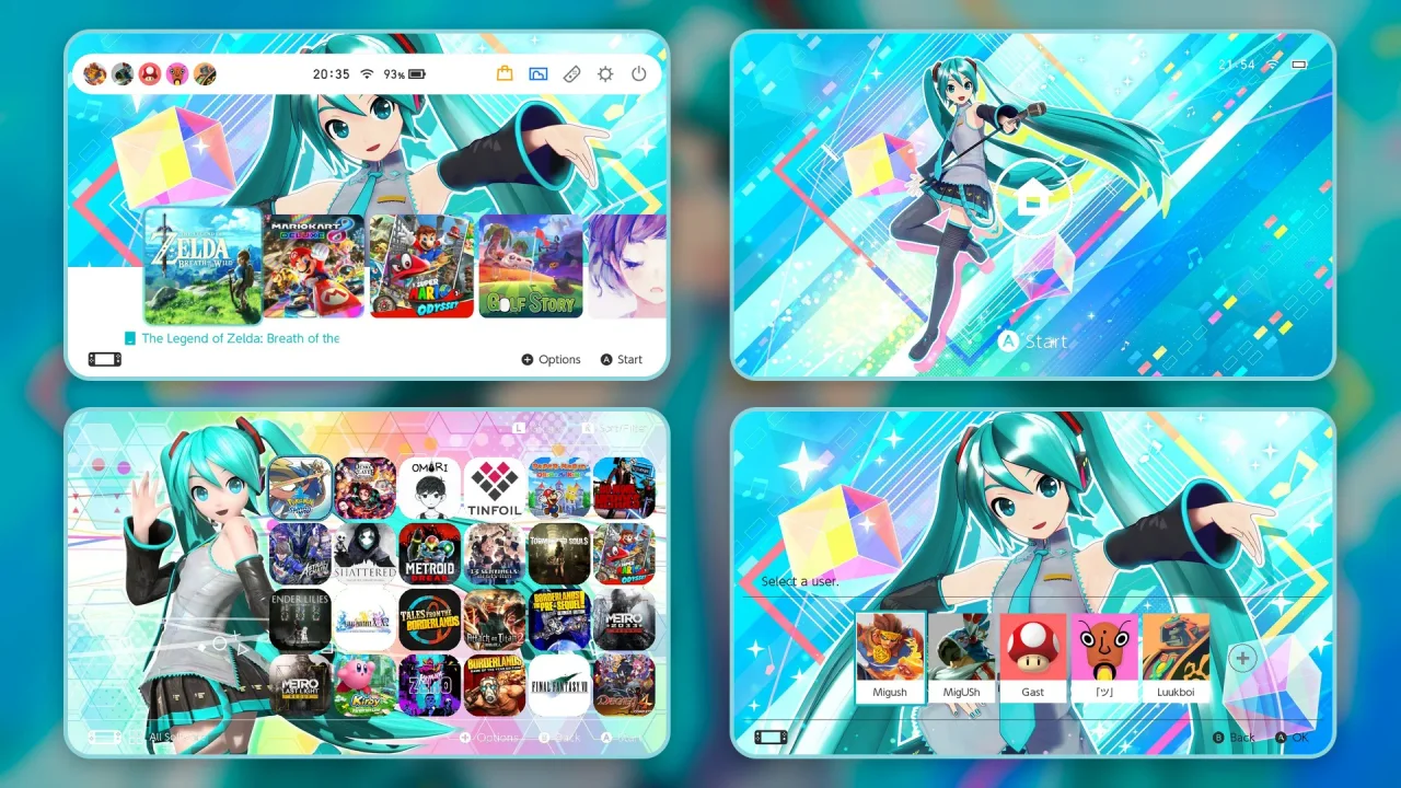 Project Diva Miku | Switch Theme Packs | Themezer