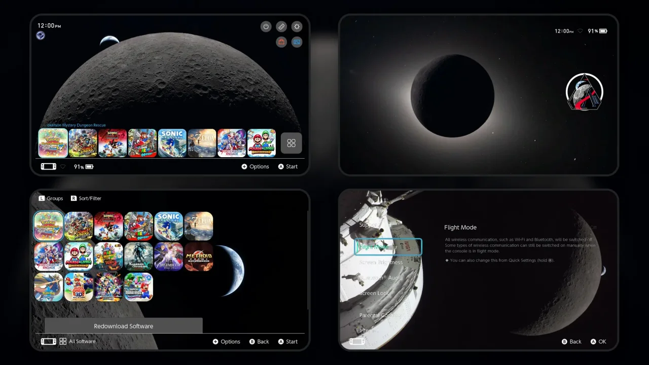 Artemis II Lunar Miision | Switch Theme Packs | Themezer