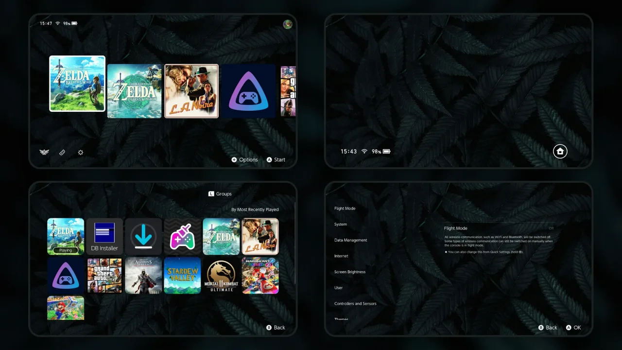 Clean Green Leaves | Switch Theme Packs | Themezer