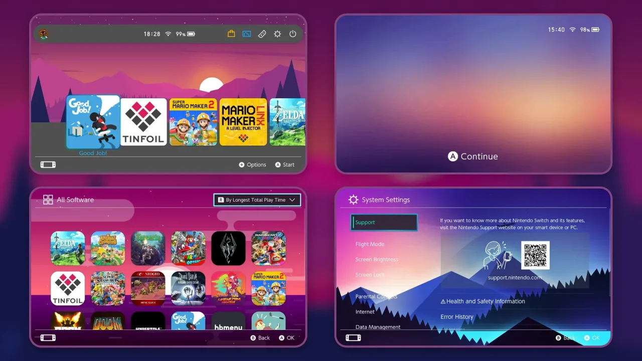 Purple Landscape | Switch Theme Packs | Themezer