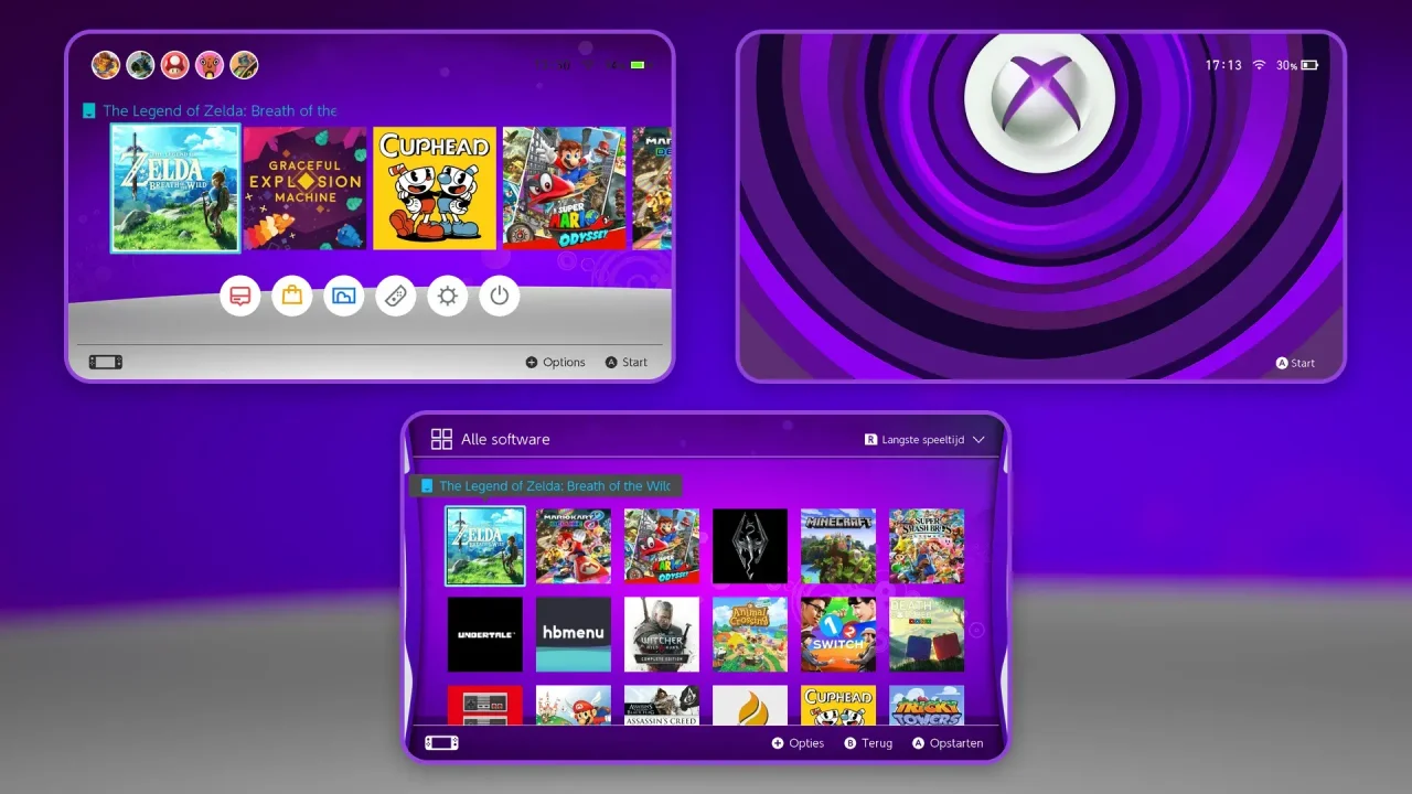 Xbox 360 Purple Pack | Switch Theme Packs | Themezer