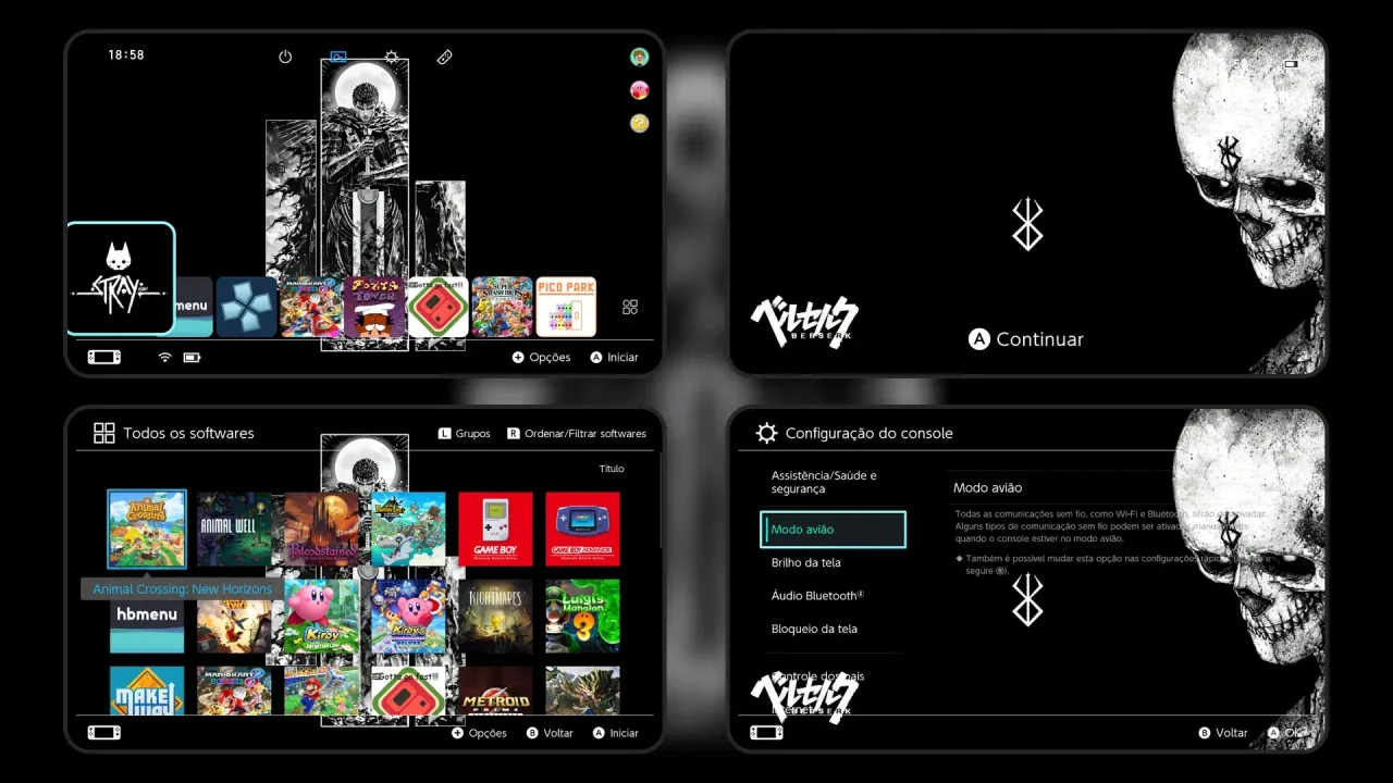 Berserk Black | Switch Theme Packs | Themezer